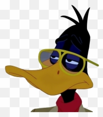 Daffy With Glasses - Duck Meme Page png
