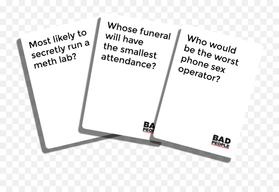 The Party Game You Probably Shouldnt Play - Bad People Card Game Png,Icon Game Answers Pack 1