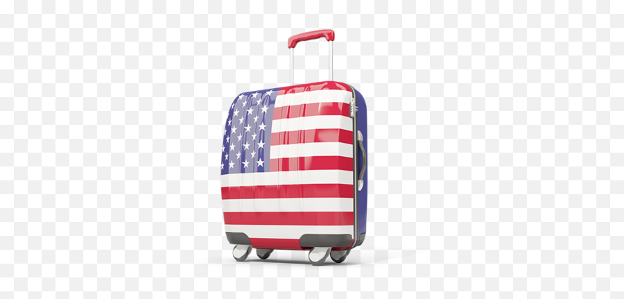 Suitcase With Flag Illustration Of United States - Dominican Republic Suitcase Png,Us Flag Png