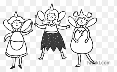 Fairies Sleeping Beauty Black And White - Twinkl Fictional Character png