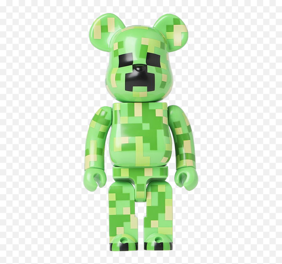 Minecraft Creeper Green - Bearbrick No Background Creeper Png,Creeper Transparent