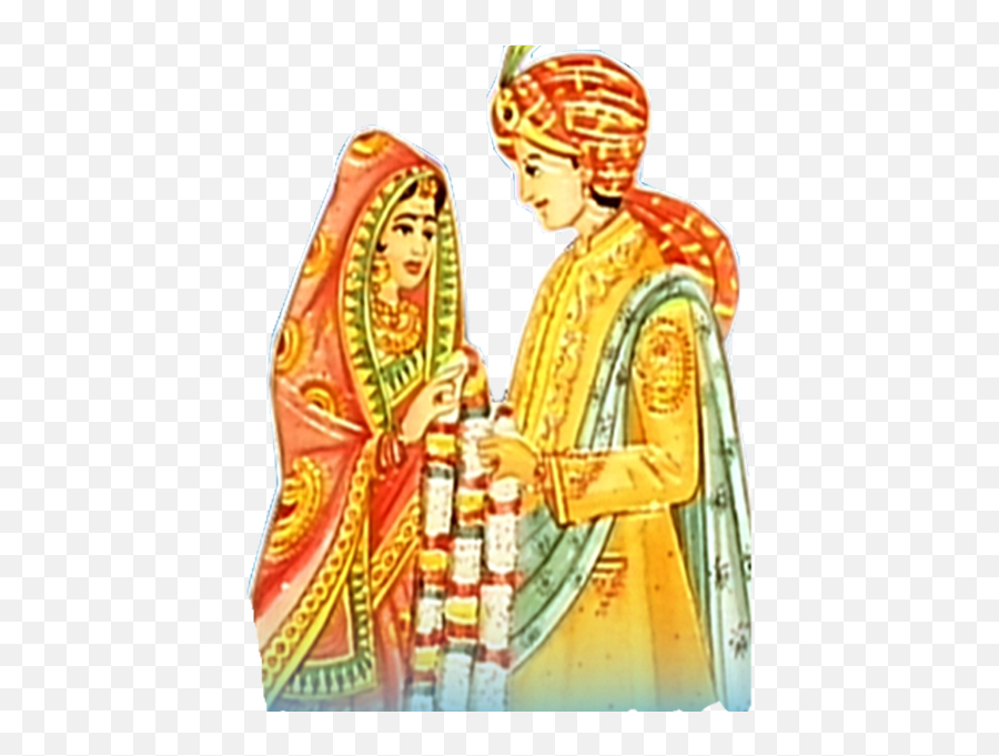Indian Wedding Couple Png Black - Hindu Wedding Clipart Png,Married Couple Png