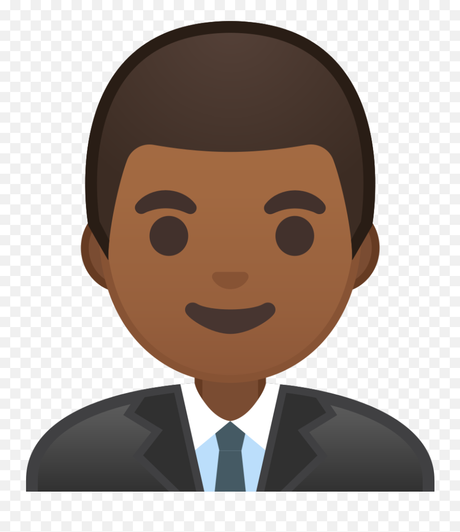 Man Office Worker Medium Dark Skin Tone Icon Noto Emoji - Emoji Hombre Moreno Png,Employe Icon