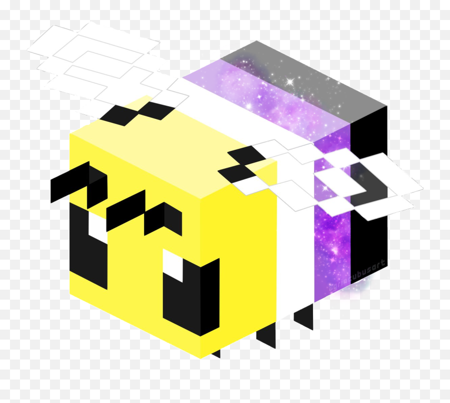 Proud Nonbinary Bee Sticker By Casper - Lgbt Minecraft Bees Png,Nonbinary Icon