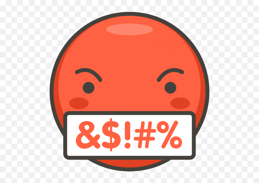 Download Hd Face With Symbols - Bad Icon Bad Mouth Icon Png,Poor Icon
