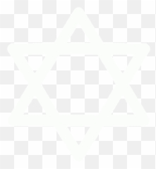 White Star Of David Icon - On Black png