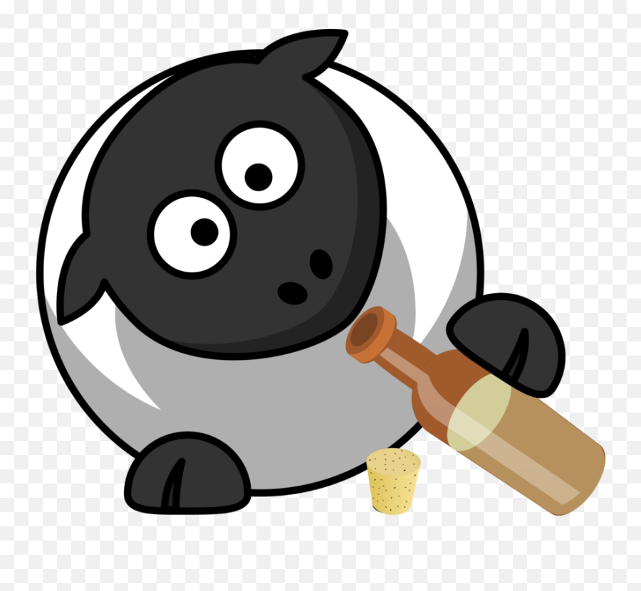 Smilelinesheep Png Clipart - Royalty Free Svg Png Drinking Sheep Clipart,Sheep Png