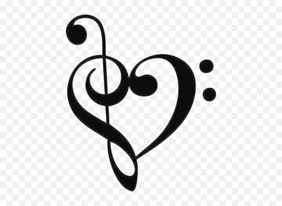 Download Free Png Music Notes File - Dlpngcom Treble Clef Bass Clef Heart,Musical Notes Png