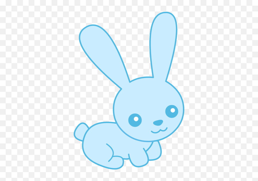 Blue Bunny Clipart - Cute Rabbit Clipart Black And White Png,Bunny Clipart  Png - free transparent png images 
