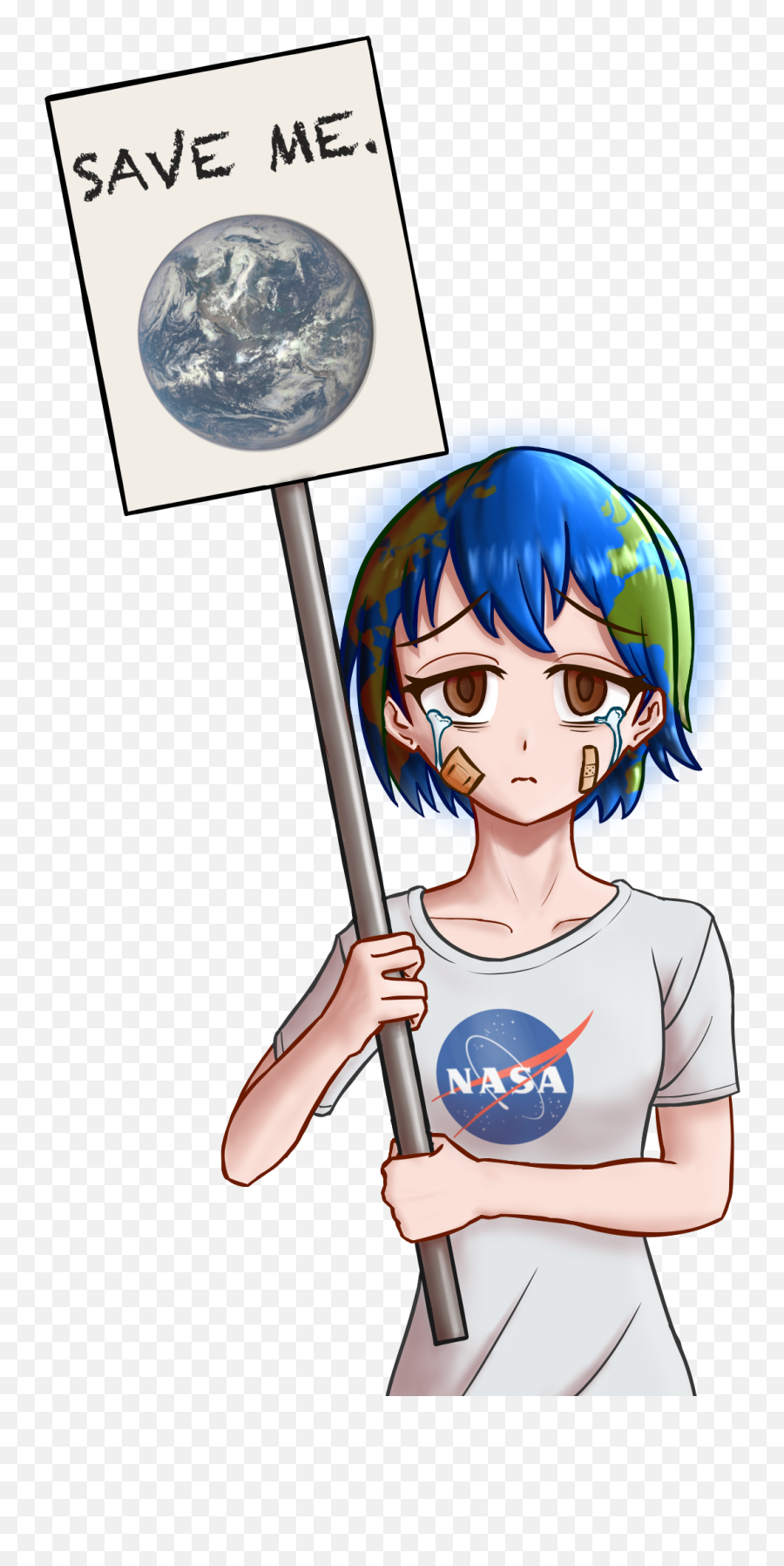 Save The Earth By Harm07 - Anime Save The Earth Png,Cartoon Earth Png