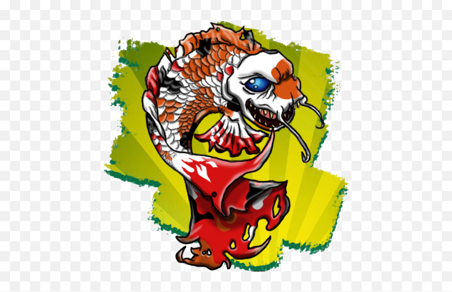 Evil Koi Drawings - Evil Koi Fish Full Size Png Download Evil Fish Koi,Koi Fish Png