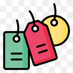 Hang Tags Icon Of Colored Outline Style - Available SVG Hanging Png