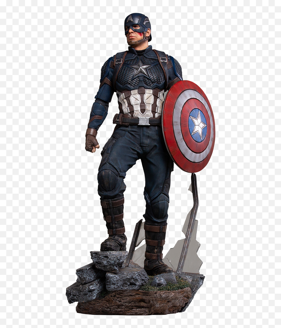Marvel Captain America Statue By Iron Studios - Iron Studios Captain America Endgame Png,Captain America Shield Png