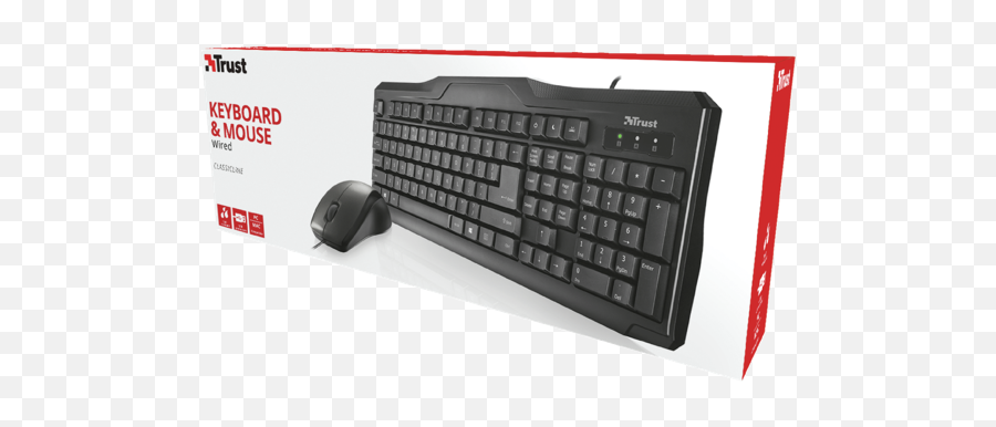 Trust Classic Wired Keyboard U0026 Mouse Combo - Trust 22695 Png,Keyboard And Mouse Png