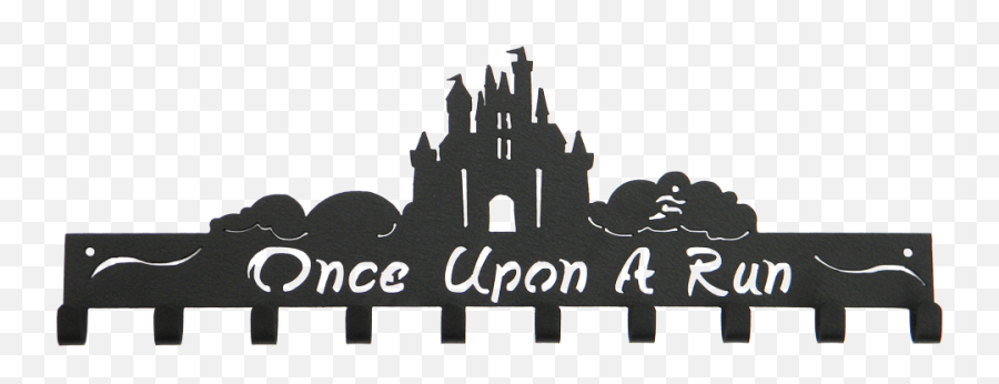 Disney Castle Silhouette Png - Disney Once Upon A Run Castle Disney Run Medal Hanger,Disney Castle Png