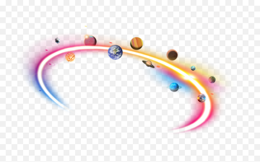 Neon Circle Planets Line Lines Sticker By Proomo - Light Crown Png,Neon Lines Png