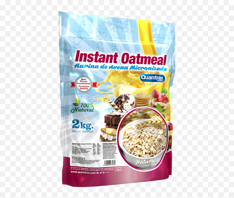 Instant Oatmeal Natural U2013 2kg - Instant Oatmeal Quamtrax Png,100% Natural Png