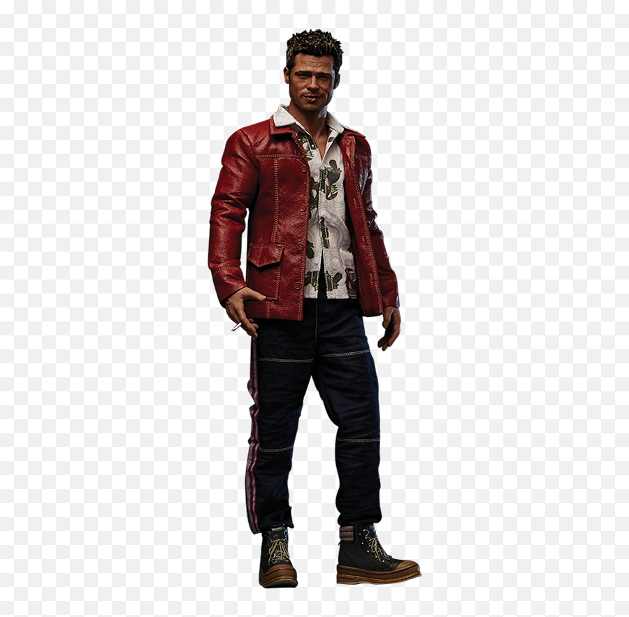 Tyler Durden Red Jacket Version Sixth - Mens Medieval Clothes Png,Brad Pitt Png