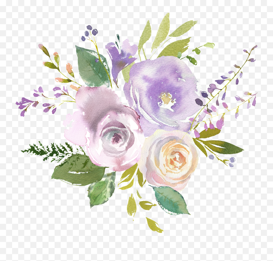 Watercolor Flowers Png Transparent - Transparent Background Free Watercolor Flowers Png,Watercolor Flowers Transparent Background