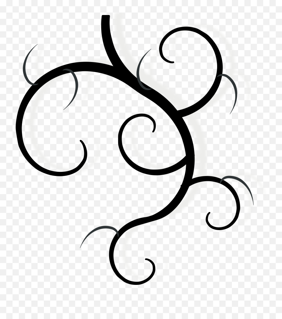 Download Corner Scroll Designs - Swirl Clip Art Png Image Vine Black And White,Scroll Design Png