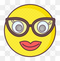 Nerd Emoji Icon Of Colored - Happy Png,Nerd Emoji Png