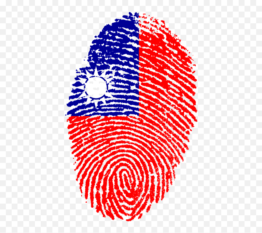 Taiwan Flag Fingerprint - Imagenes De Bandera Colombia Png,Taiwan Png