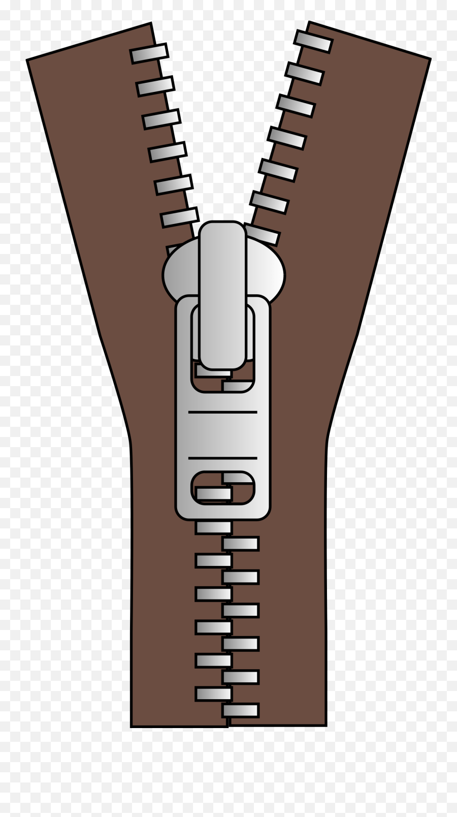 Brown Zipper Clipart Transparent Png - Zipper Clipart Png,Zipper Png