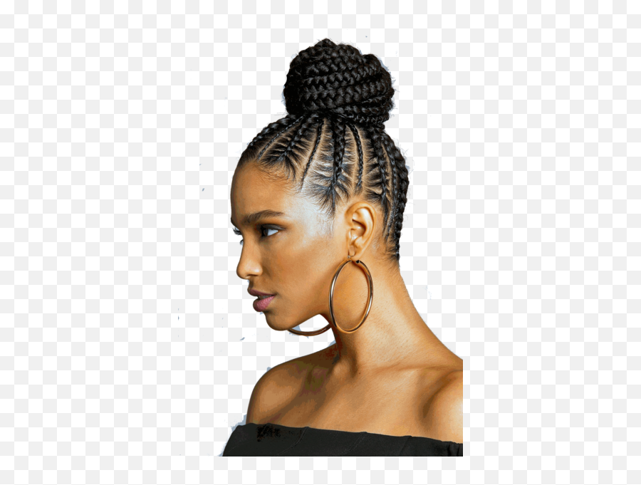 Short Braid Hair Style - African Braid Updo Hairstyles Png,Hair Style Png -  free transparent png images 