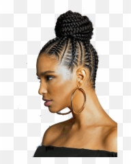 Short Braid Hair Style - African Braid Updo Hairstyles Png,Hair Style Png
