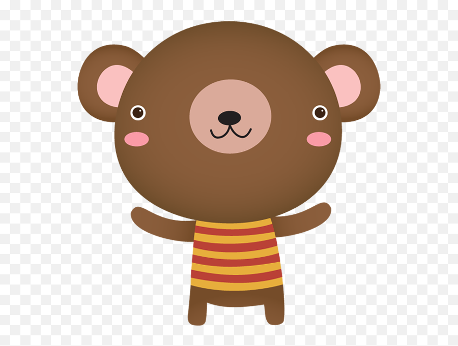 Cute Cartoon Bear Standing - Clip Art Png,Cartoon Bear Png