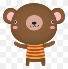Cute Cartoon Bear Standing - Clip Art Png,Cartoon Bear Png