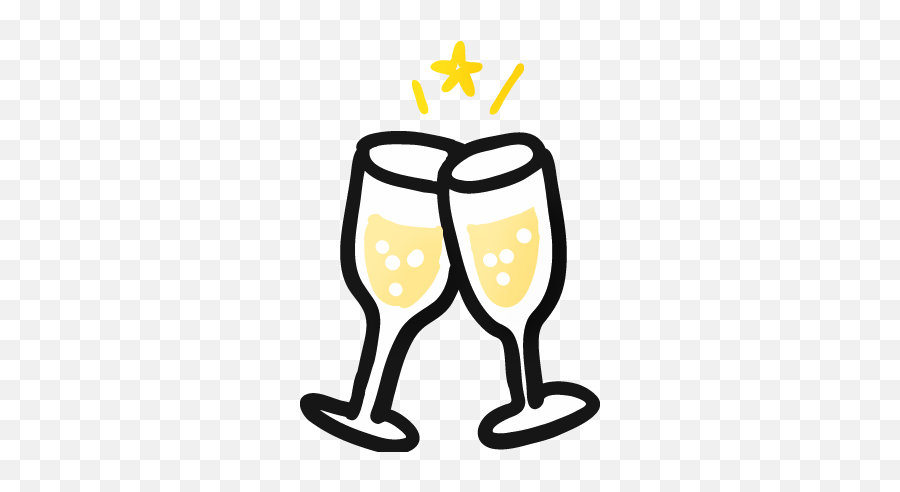 Champagne Cheers - Clip Art Champagne Cheers Png,Cheers Png