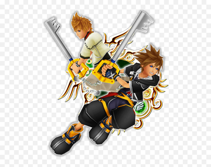 Sora Roxas - Sora X Roxas Kingdom Hearts Png,Roxas Png