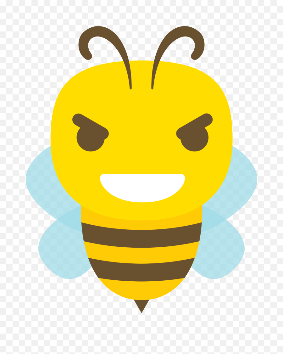 Free Emoji Bee Cartoon Smile Png With - Imagenes De Enojo Animadas,Transparent Bee