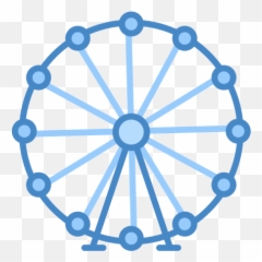 Ferris Wheel Icon - Simple Ferris Wheel Cartoon Png,Ferris Wheel Png