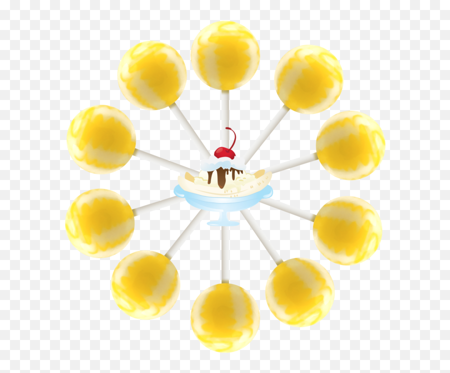 10ct Banana Split Cream Swirl Lollipop Bag U2013 Original - Dementia Signs Symptoms Png,Banana Split Png