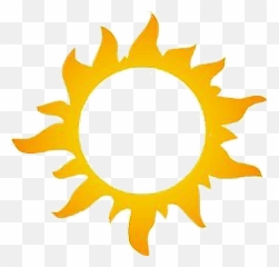 Download Sun Rays Fire Summer Yellow Frame Face Rise Morning - Half Sun Transparent Background Png,Sun Rays Transparent