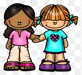 Lady Clipart Friends - Holding Hands png