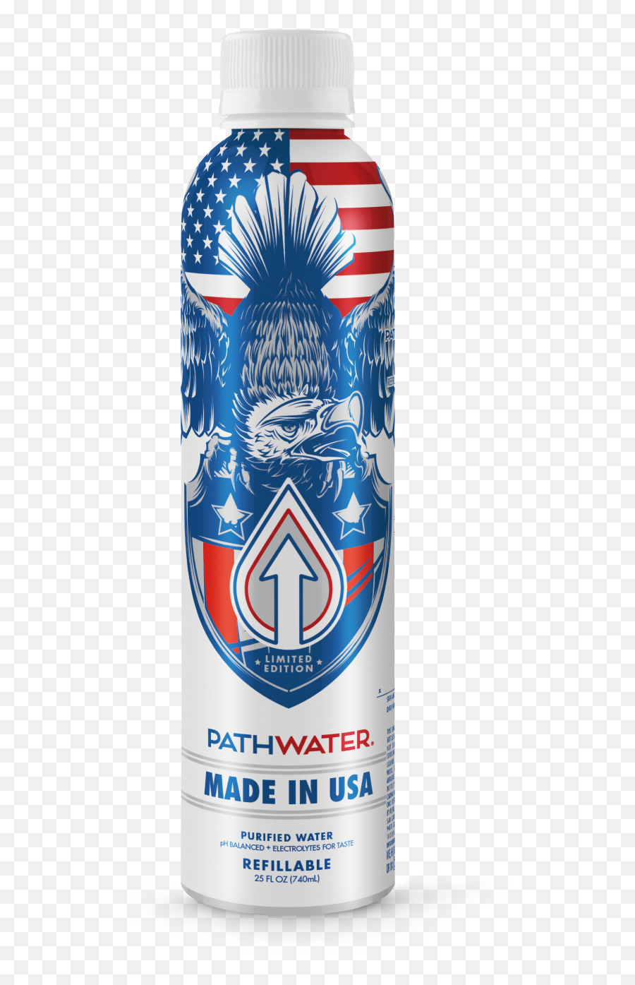 Made In Usa Water Bottle Bottled Pathwater - Path Water American Bottle Png,Made In Usa Logo Png