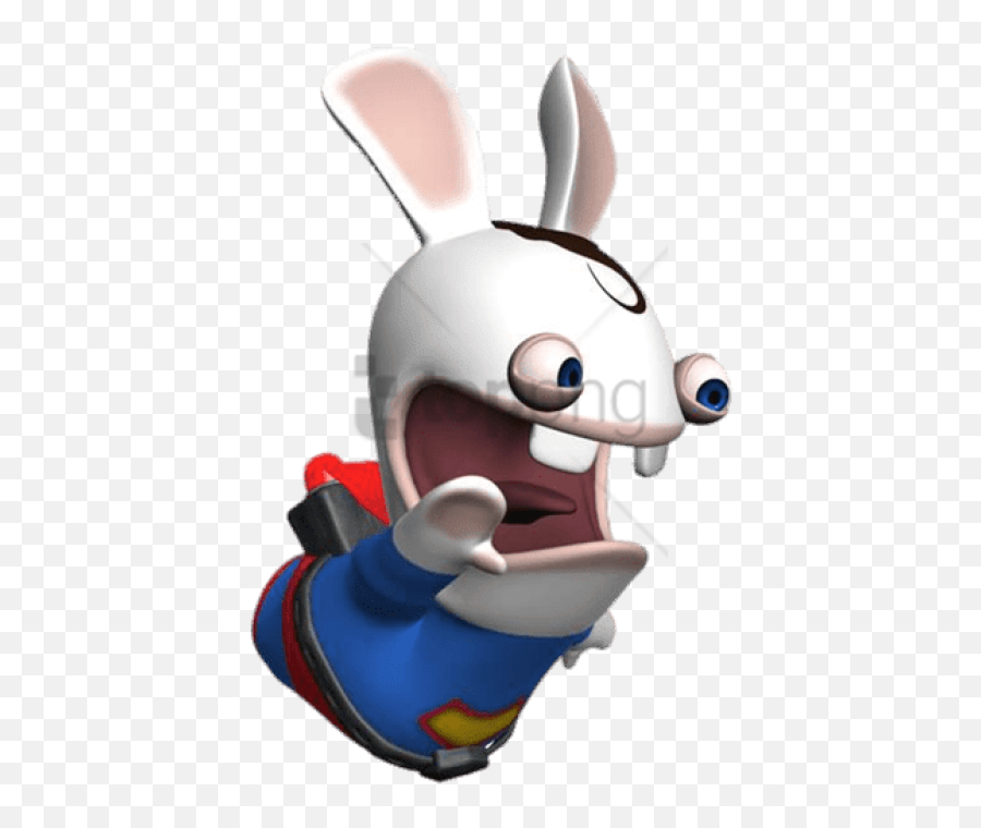 Download Free Png Rabbids Clark Superbunny Clipart - Rayman Raving Rabbids Png,Rayman Png