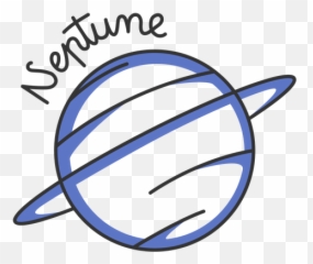 Blue Neptune Simple Solar System Planet - For Basketball Png,Neptune Png