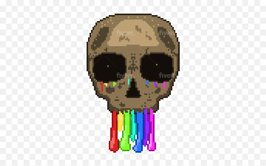 Create Quality Pixel Art - Creepy Png,16 X`16 Pixel Skull Icon