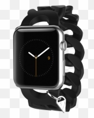 Bands For Gold Apple Watch Sport - Black Chain png