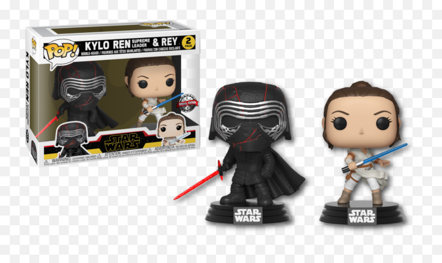 Star Wars Kylo Ren U0026 Rey Special Edition 2 Pack Pop Vinyl Figures - Kylo Ren Png,Rey Star Wars Icon