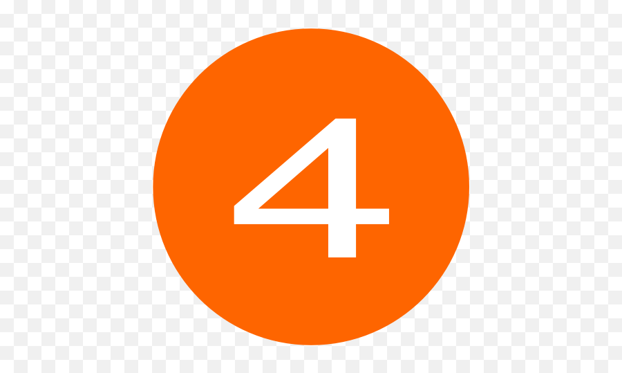 Clipart Numbers Orange - Circle Number 4 Orange Png,Google Admin Icon