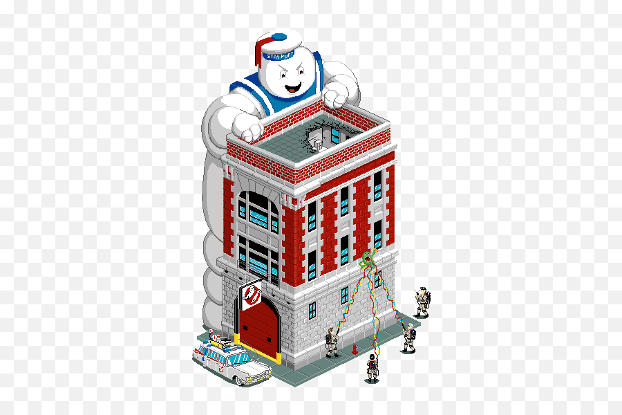 Ghostbusters Firehouse Pixeljoint - Fictional Character Png,Ghostbusters Icon Ghost
