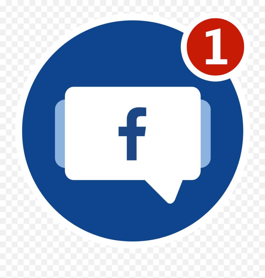 Facebook Clipart Logo Picture - Facebook Icone 1 New Message Png,Fb Logo