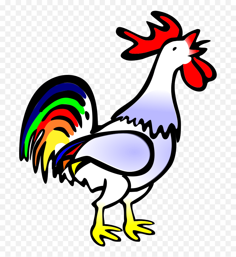 Free Demon Rooster Cliparts Download - Rooster Crowing Cartoon Clipart Png,Rooster Teeth Icon