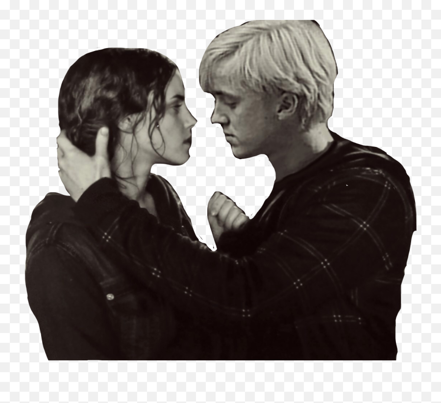 Download Hd Dramione Draco Malfoy - Ron And Hermione Kiss Png,Draco Png