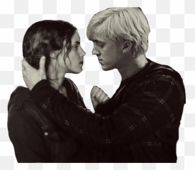 Download Hd Dramione Draco Malfoy - Ron And Hermione Kiss Png,Draco Png
